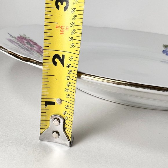 Vintage Bohemia Plate Ceramic Works Czechoslovakia Floral Daisies - Picture 15 of 15